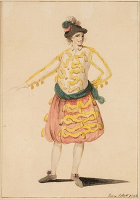 Lot 38 - Roberts (James, circa 1740-1809). Actor in Costume, watercolour