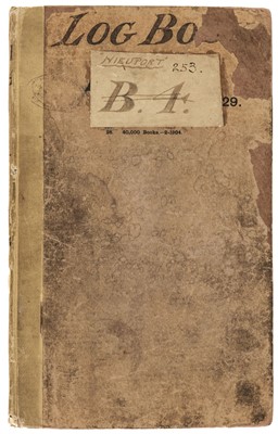 Lot 44 - Royal Flying Corps. Nieuport test pilots' logbook kept by Major B.H. Barrington-Kennett 1911-12