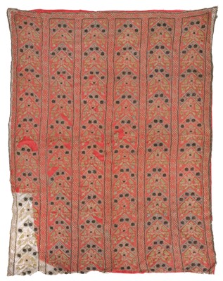 Lot 556 - Lace. A large lace panel, reputed to be half of Queen Elizabeth I's christening canopy