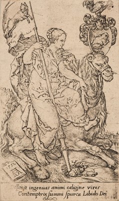 Lot 6 - Aldegrever (Heinrich, 1502- 1555/1561). Lust (Begierde), 1552