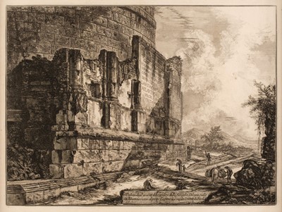 Lot 23 - Piranesi (Giovanni Battista, 1720-1778). Veduta degl'avanzi del sepolcro..., 1761