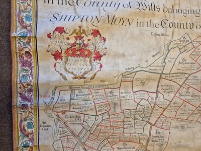 Lot 68 - Estate Plan. A Map of the Manor of Newnton in the County of Wilts..., 1748