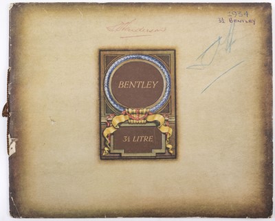 Lot 37 - Derby Bentley. A 1934 first edition full de luxe sales brochure