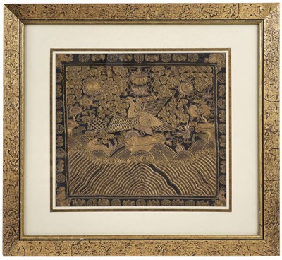 Lot 520 - Chinese. A goldwork rank badge, late Qing Dynasty