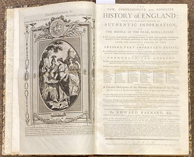 Lot 22 - Barnard (Edward). The New, Comprehensive and Complete History of England, London: Alex. Hogg, [1790]