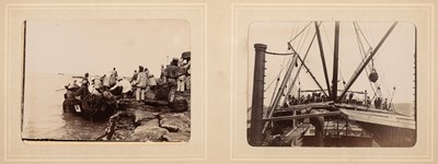 Lot 10 - British Navy & East Africa. An album containing 46 window-mounted small format photographs