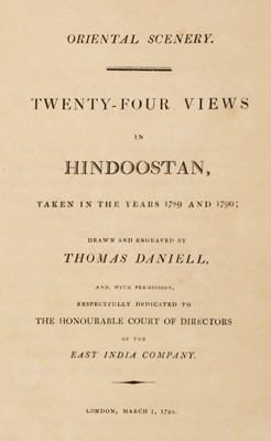 Lot 22 - Daniell (Thomas). Oriental Scenery. Twenty-Four Views in Hindoostan..., 1795-1807