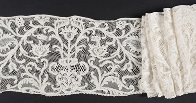 Lot 458 - Lace. A large flounce of Milanese lace, late 18th/early 19th century