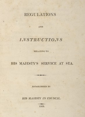 Lot 2 - Admiralty. Regulations and Instructions, 1808