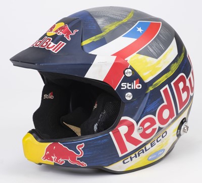 Lot 38 - Racing Car Helmet. Red Bull Racing stilo helmet worn by World Rally Champion Chaleco Lozez