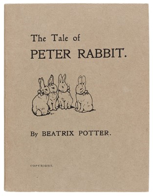 Lot 6 - Potter (Beatrix). The Tale of Peter Rabbit, 1st privately printed edition, 1901
