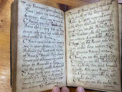 Lot 232 - Howard (Elizabeth Dominica). Manuscript volume of Roman Catholic prayers and devotions, 1698