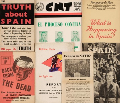 Lot 36 - Spanish Civil War Pamphlets. Rios (Fernando de los). What is Happening in Spain?, 1937