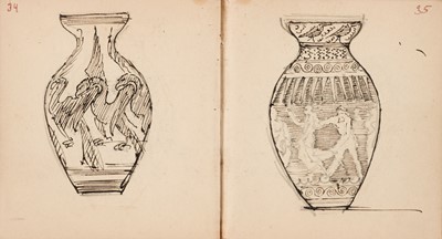 Lot 165 - De Morgan (William, 1839-1917). A small sketchbook of drawings