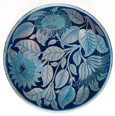 Lot 534 - De Morgan (William, 1839-1917). A late Fulham period Sunset and Moonlight Suite triple-lustre dish