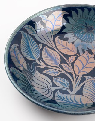 Lot 534 - De Morgan (William, 1839-1917). A late Fulham period Sunset and Moonlight Suite triple-lustre dish