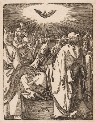 Lot 5 - Dürer (Albrecht, 1471-1528). Ascension, & Pentecost, from The Small Passion, circa 1509-1511