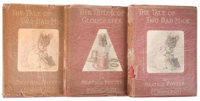 Lot 47 - Potter (Beatrix). The Tale of Two Bad Mice, 1st American edition, 1908, & 2 others, in glassine