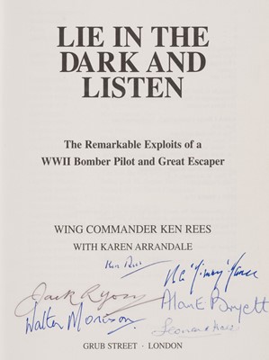 Lot 34 - Great Escape. Rees (Ken, Wing Commander), Lie in the Dark and Listen, multi-signed publication