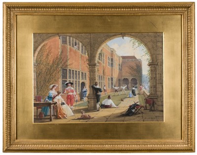 Lot 28 - Nash (Joseph, 1808-78). Fencing on the Terrace of Bramshill House, Hampshire