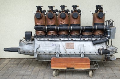 Lot 46 - Aero engine. A WWI Beardmore 160 HP six-cylinder aircraft engine, circa 1916