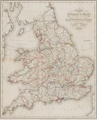 Lot 23 - Lewis (Samuel). A Topographical Dictionary of England, 4 vols & Atlas, 1842
