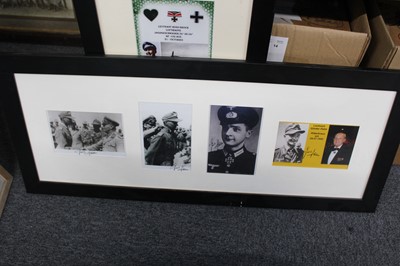 Lot 10 - Aviation prints. A collection of 15 signed aviation prints and framed and glazed material