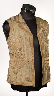 Lot 493 - Indian. A gentleman's embroidered gold waistcoat, late 19th century