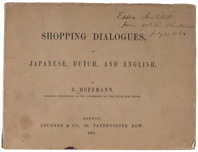 Lot 12 - Hoffmann (J.). Shopping Dialogues in Japanese, Dutch, and English, by J. Hoffmann