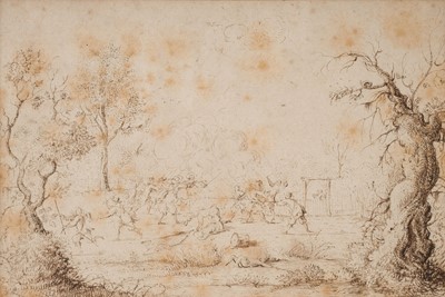 Lot 11 - Dutch School. A Skirmish, mid to late 17th century