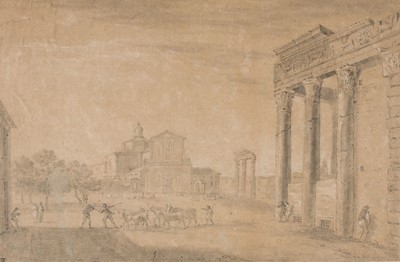Lot 19 - Wilson (Richard, 1714-1782). View of the Forum at Rome.., circa 1752-56