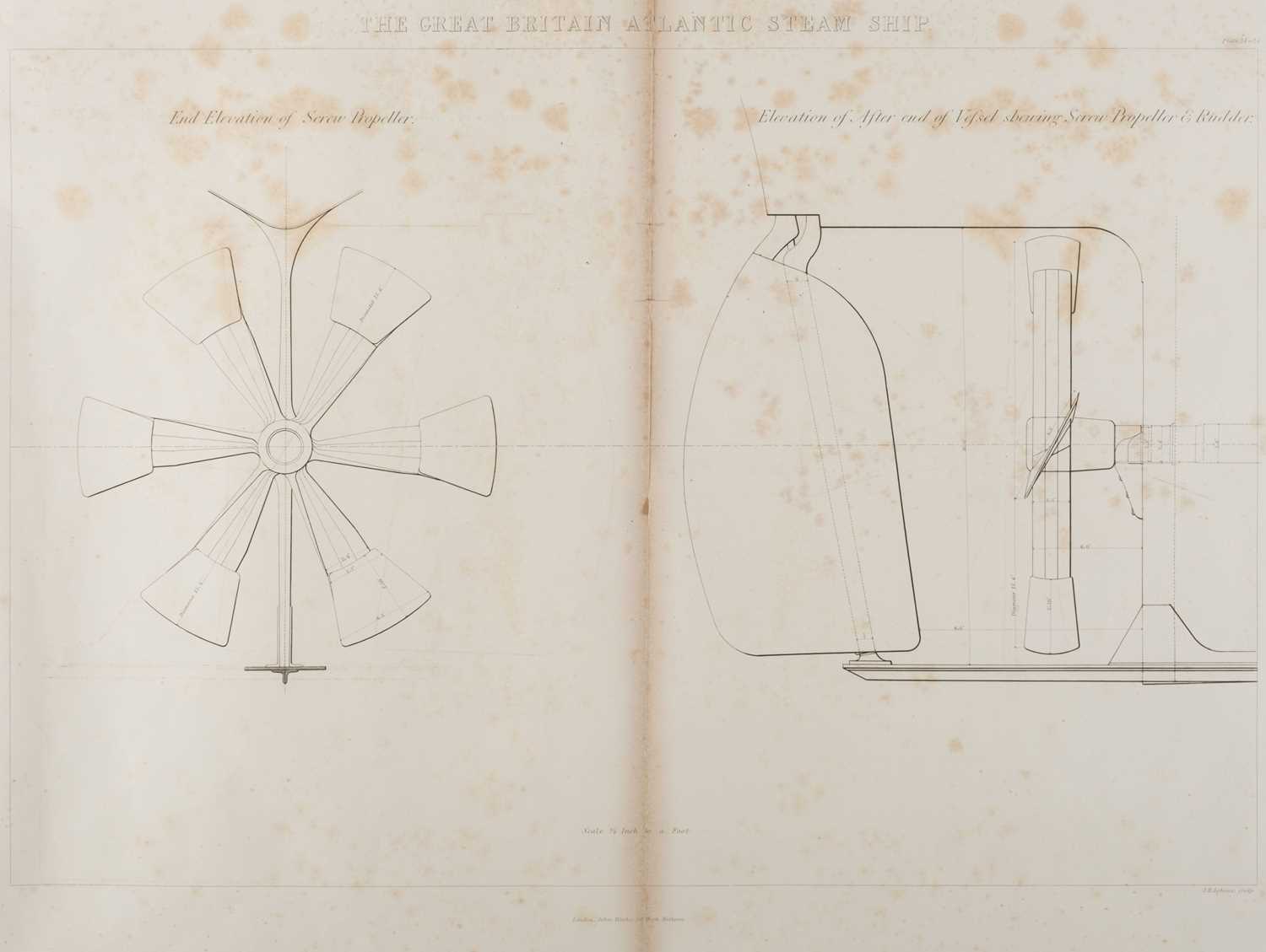 Lot 23 - S.S. Great Britain. The Great Britain Atlantic steam ship of 3500 tons..., 1847