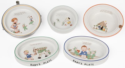 Lot 366 - Attwell (Mabel Lucie). Children's Warming Plates, Shelley Potteries, circa 1930