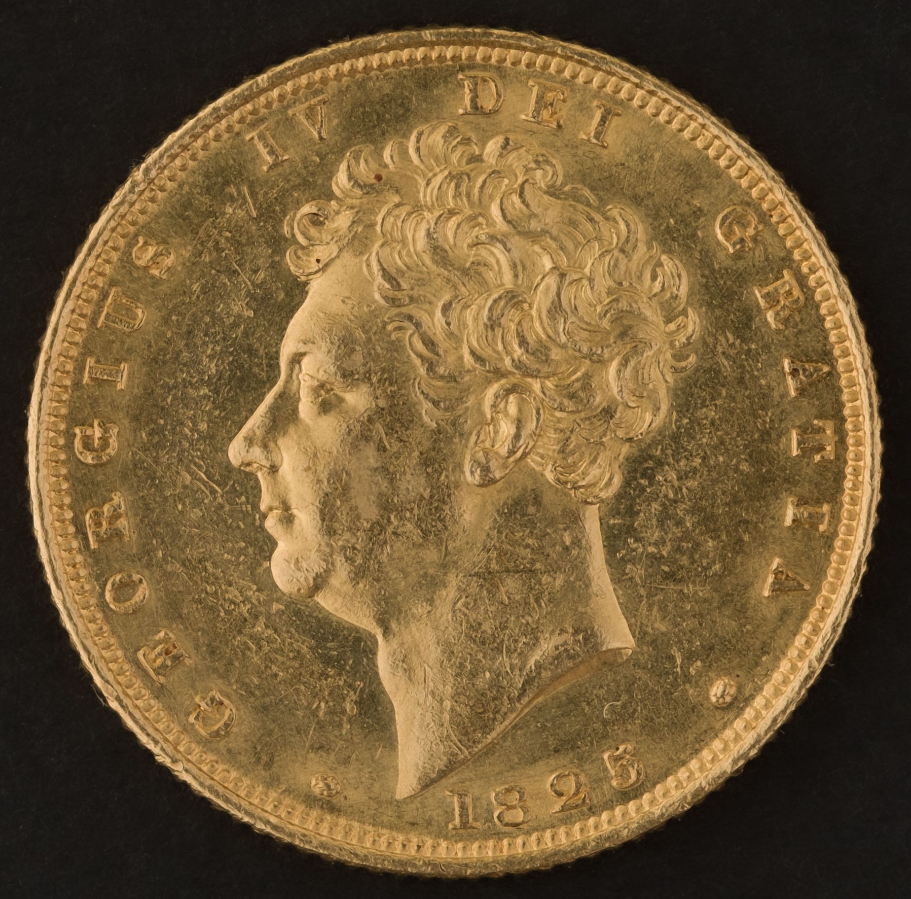 A George IV Sovereign coin.